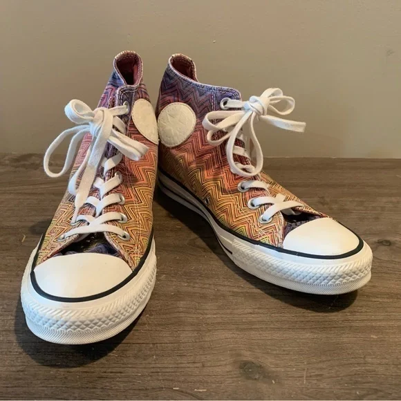 Converse x Missoni Chuck Taylor All Star‎ Lux Mid Hidden Wedge Multi Women's 9 - Picture 3 of 7